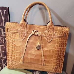Dooney & Bourke Tan Croc-Embossed Tote